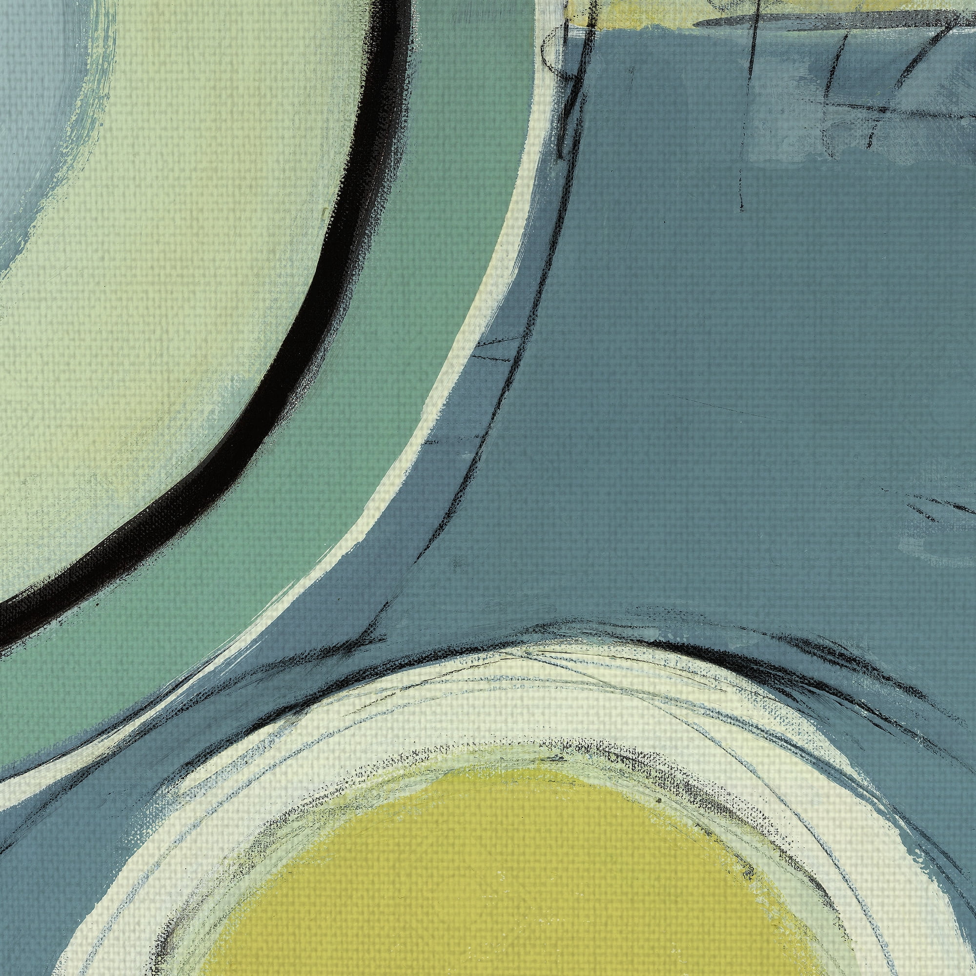 Masterpiece Art Gallery Circle Series 13 Green Abstract By Christopher Balder Canvas Art Print 24" x 36"