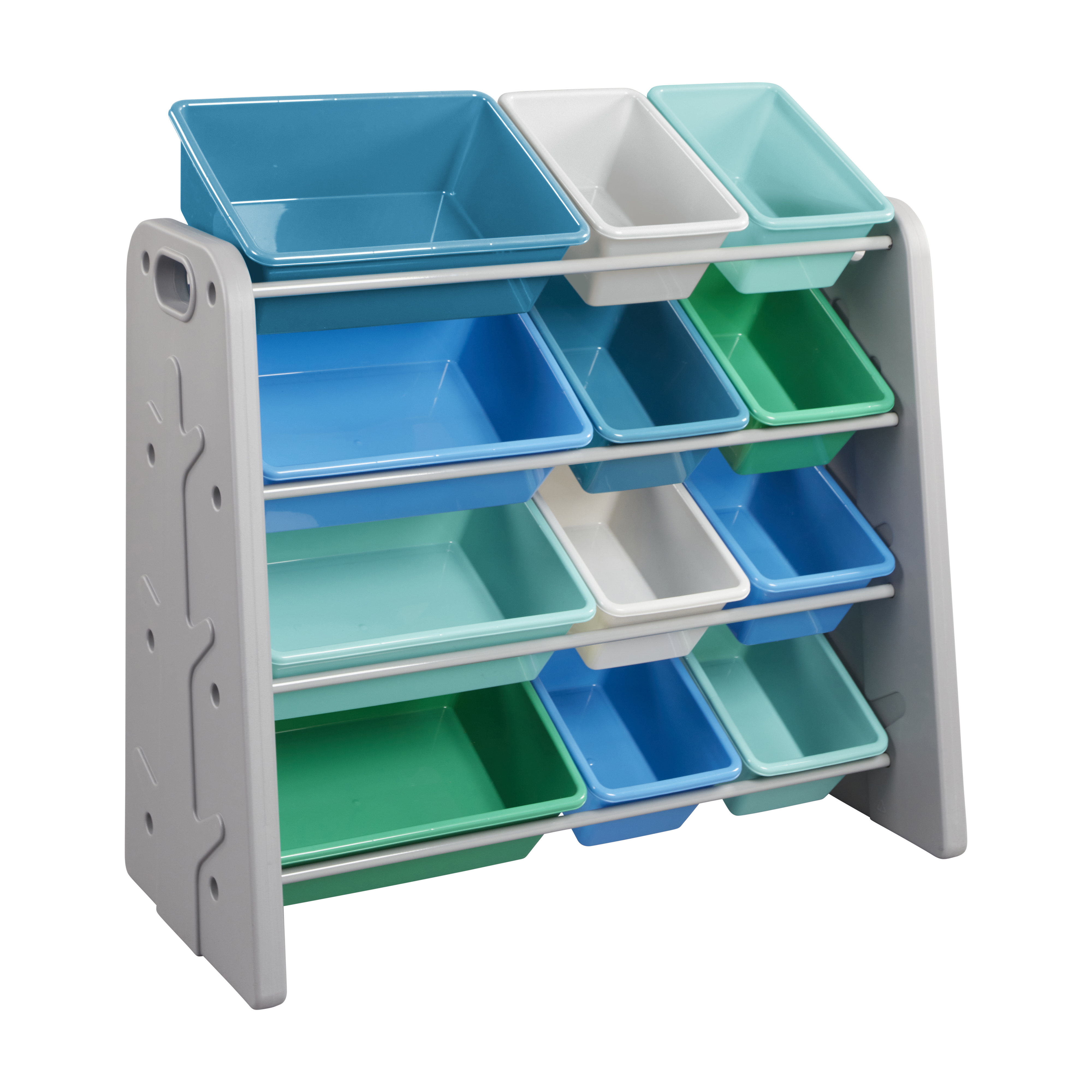 ECR4Kids Tree Toy Storage Organizer and 12 Removable Plastic Bins, Kids Furniture, Contemporary