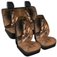 thumbnail image 6 of Xoenoiee Brown Running Horse Design Car Seat Covers Front Seat Covers & Split Rear Bench Cover, Auto Interior Accessories Universal Fit Seat Cover for Trucks Sedans SUVs, Soft & Durable, 6 of 7