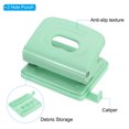 thumbnail image 4 of Uxcell 1/4" 2 Hole Paper Punch Metal Hole Puncher, 8 Sheet Punch Capacity Adjustable Hole Punch, Green, 4 of 6