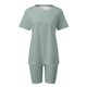 thumbnail image 3 of Conjunto deportivo de manga corta y pantalones cortos para mujer, para yoga y running - S-XXXL, 3 of 6