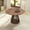 Walnut + Solid Wood+MDF2, variant on 78.74 Inch Modern Dining Table Ellipse Wooden Table for Living Room,Oval MDF Table with Sturdy Pedestal for Restaurant,Black