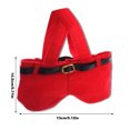 thumbnail image 2 of Cateissary Bolsa de dulces portátil, pantalones de Papá Noel, cesta de pantalones con asa, vino, Feliz Navidad, regalo de Año Nuevo, Kits de decoración para fiestas Rojo S, 2 of 6