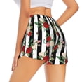 thumbnail image 3 of Goofa Rose Flowers Printed Women 2 in 1 Running Shorts,Quick Dry Athletic Workout Shorts,High Waisted Athletic Shorts with Liner Pockets-XX-Large, 3 of 9