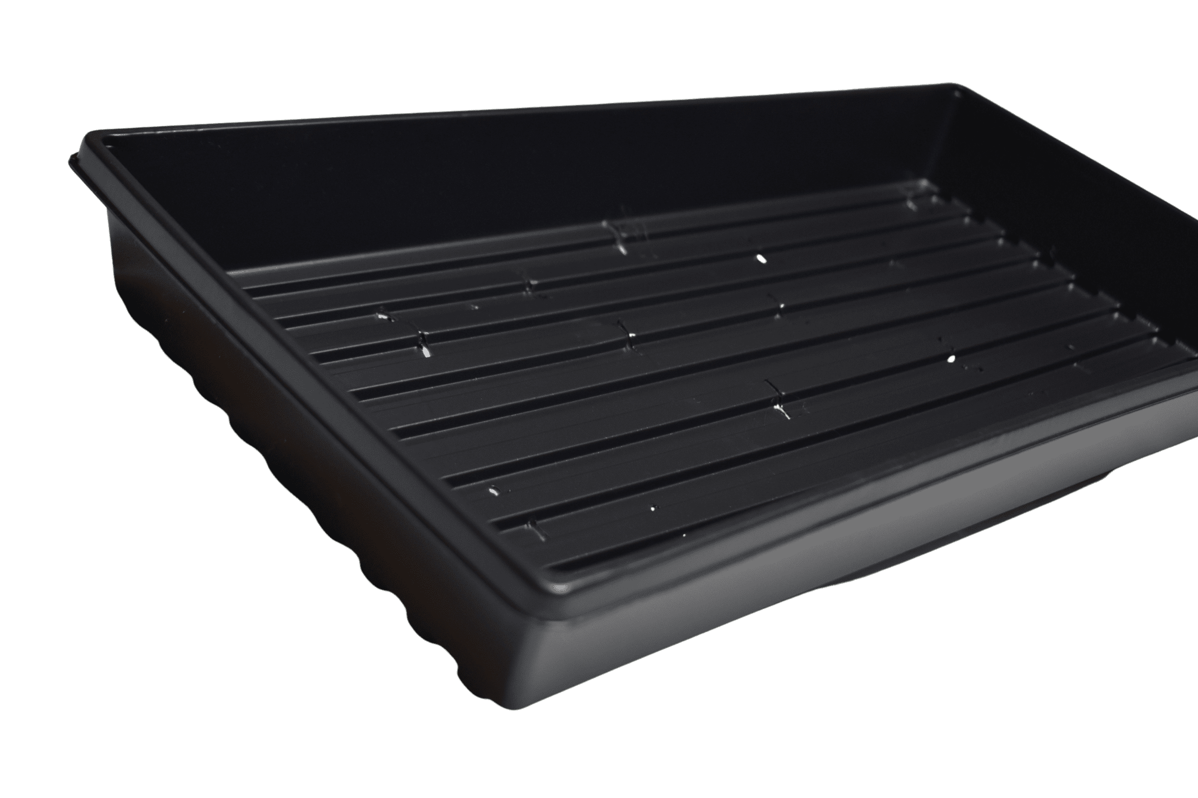 Landmark Black Plastic Seed Starting Trays with Drainage Holes - Set of 10