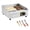 18 inches, variant on Panapinka 22" Commercial Electric Griddle, 1700W Stainless Steel Countertop Flat Top Grill with Adjustable Temperature Control, Includes Spatulas & Cleaning Brushes for Home,Restaurant