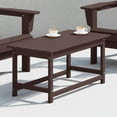 thumbnail image 2 of Westin Outdoor 35" Inch Adirondack Coffee Table for Patio Backyard UV Weather Resistant HDPE Plastic, Dark Brown, 2 of 5
