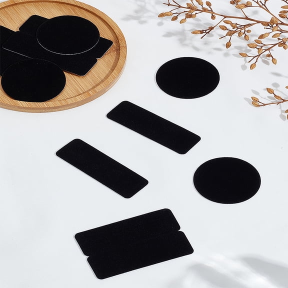 12Pcs Shoe Sole Repair Black Removable Shoe Patches Repair Self Adhesive Rubber Heel Replacement Sole Protectors for Women Men Heel 60x20x1mm