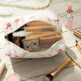 thumbnail image 4 of allydrew Floral Quilted Makeup Bag for Cosmetics, Toiletries, Travel, Pink Bow, 4 of 5