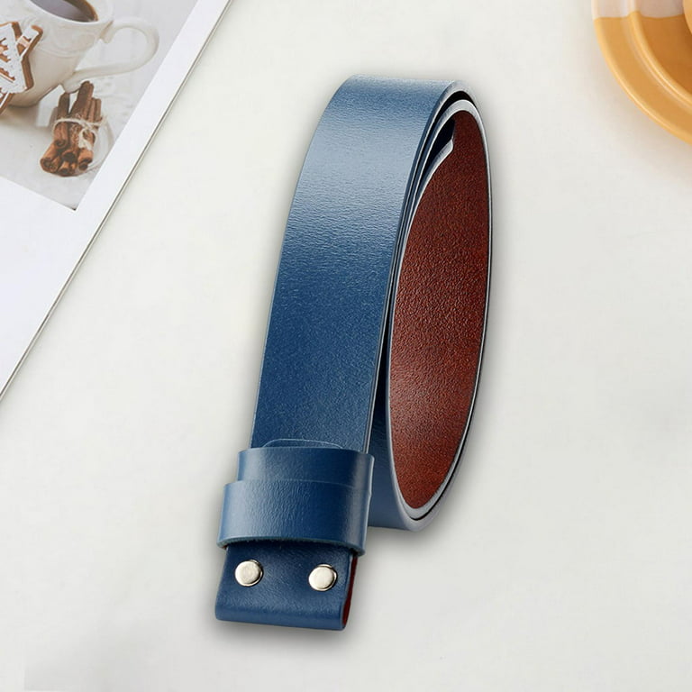 Sharplace Belt Without Buckle, Belt Men Without Buckle Casual Adjustable with Holes Dress Belt Strap Replacement Belt Strap for Trousers Jeans Pants