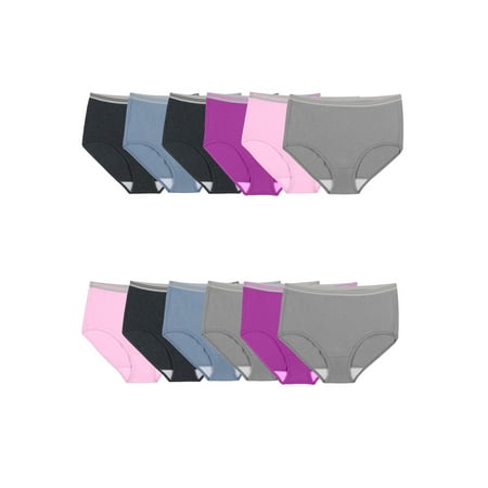 

Fruit of the Loom Women s Brief Underwear 12 Pack Sizes S-3XL