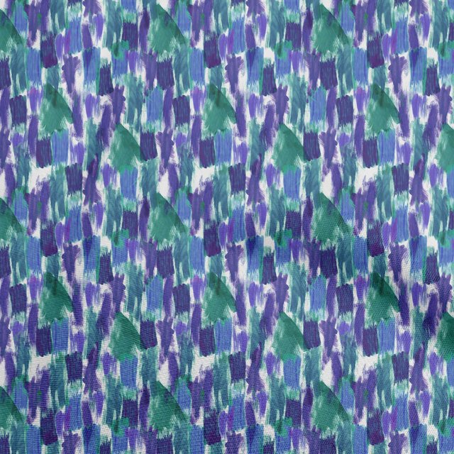 oneOone Rayon Medium Blue Fabric Abstract Watercolor Texture Sewing Material Print Fabric By The Yard 56 Inch Wide