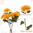 thumbnail image 3 of Uxcell 6 piezas de flores artificiales, ramo de flores de crisantemo falso, flores de madre para decoración de hogar, jardín, boda y fiesta, amarillo, 3 of 7