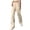 Khaki, variant on XFLWAM High Waist Stretch Cargo Pants Women Baggy Multiple Pockets Relaxed Fit Straight Wide Leg Y2K Pant Brown S