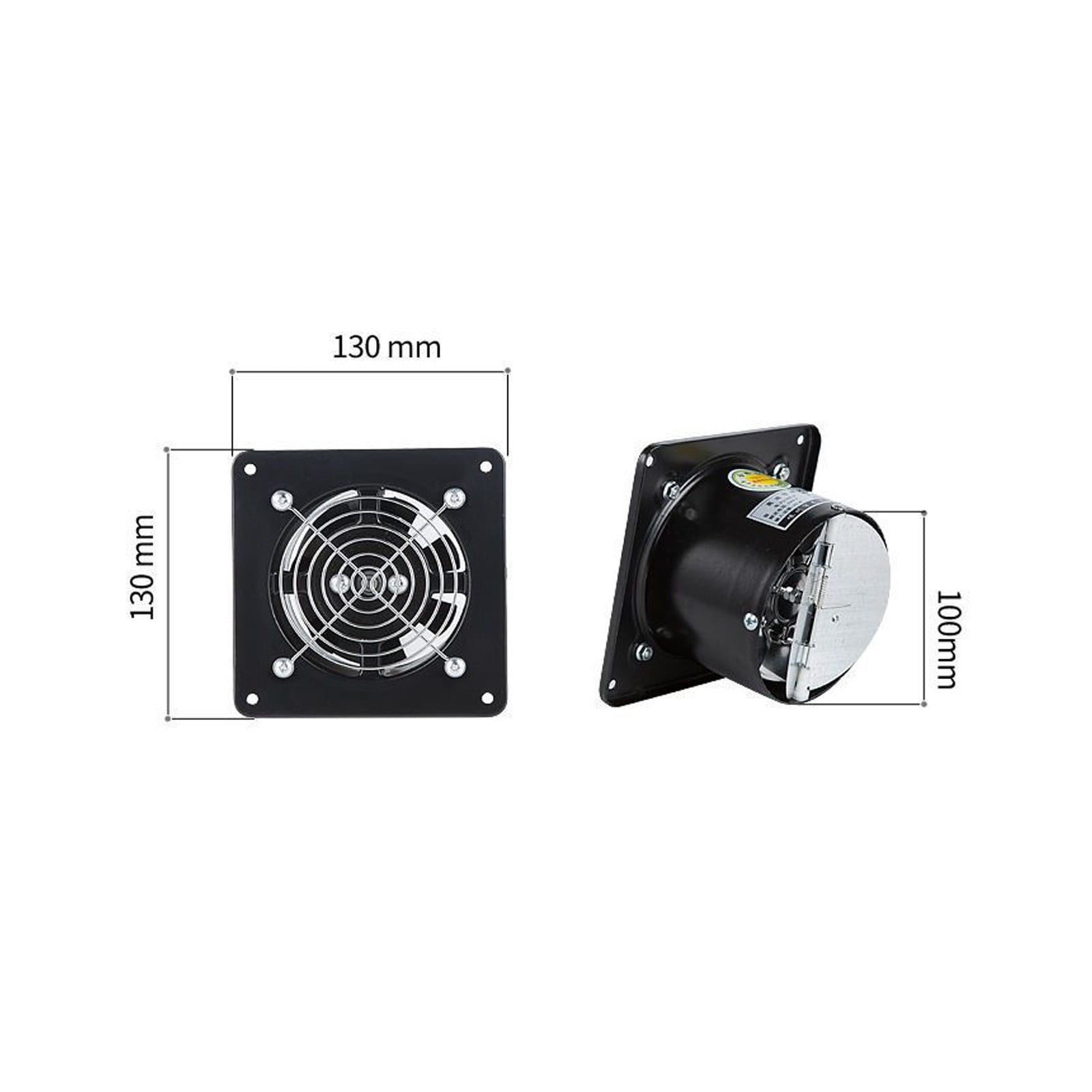Kitchen Oil Fume Ventilation Fan Silent Wall Mount Exhaust Fan for Bathroom Window Kitchen, 6 Inch 1000 CFM Powerful Airflow, Low Noise 35dB, Energy Efficient, Remove Smoke Odor Humidity