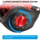 thumbnail image 4 of Carrete de pesca Baitcasting Uxcell para zurdos, perfil bajo, relación de engranaje 8.1:1, rojo y negro, 4 of 6