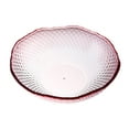 thumbnail image 1 of EeaseMX Plato de fruta de plástico transparente con diseño de escamas, para aperitivos, frutos secos y dulces, para ensalada (rosa), 1 of 7