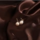 thumbnail image 5 of FELTECHELECTR 1 par de pendientes largos ovalados con forma de gota de perla de agua dulce para mujer, joyería de moda para las orejas., 5 of 6