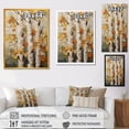 thumbnail image 4 of Designart "Minimalist Elegance American Basswood I" Landscapes Framed Wall Art - Country Orange Tree Entryway Framed Wall Art Print, 4 of 6