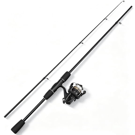 YTAKY Fishing Pole, Ultralight Spinning Rod and Reel Combo, 30 Ton Carbon Fiber, Sensitive Tip, 2-Piece, 5.9ft 110g Lure 5-21g Line 8-30LB