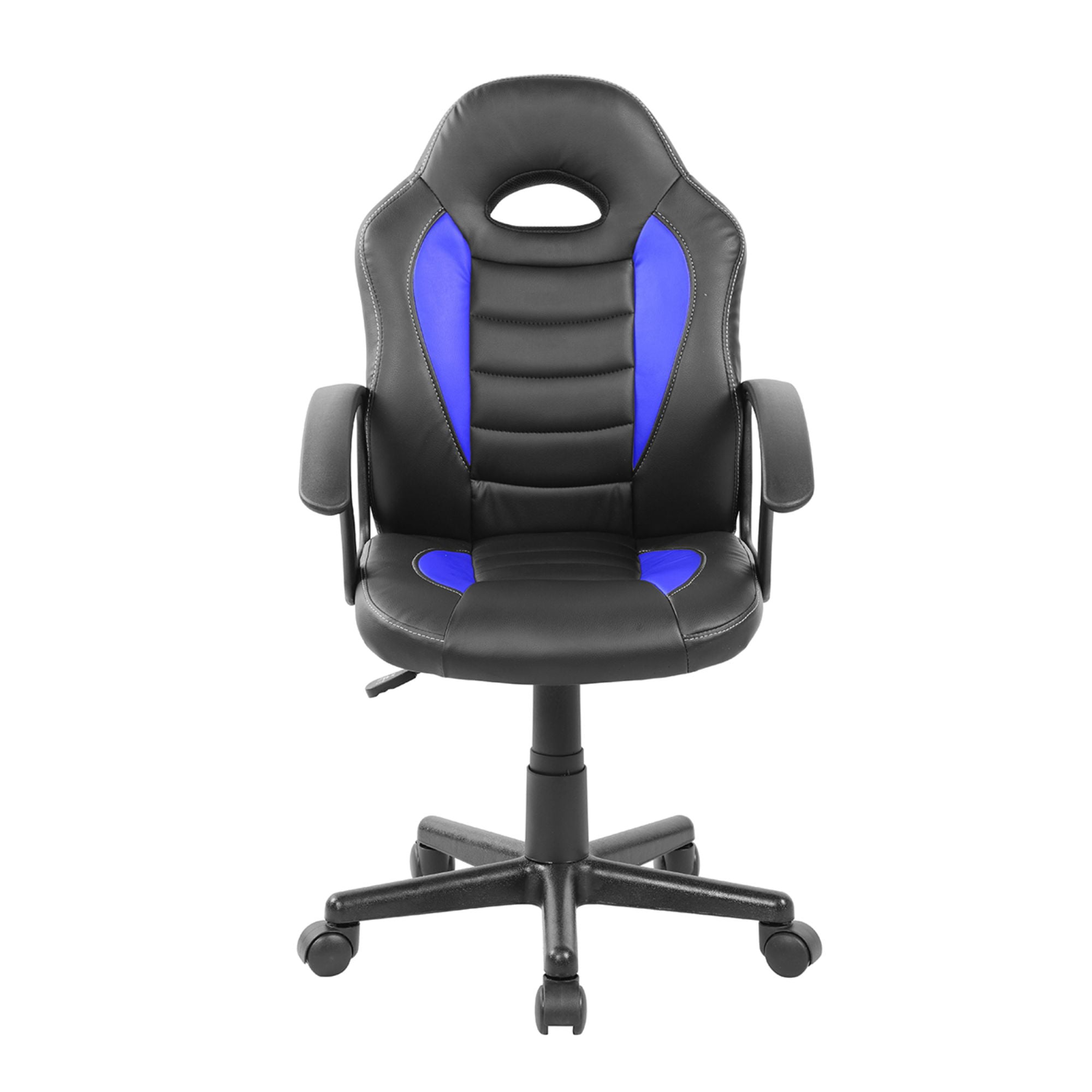 Techni Office Solutions 35.25" Black and Blue Techni Mobili Kid's Gaming and Student Racer Chair