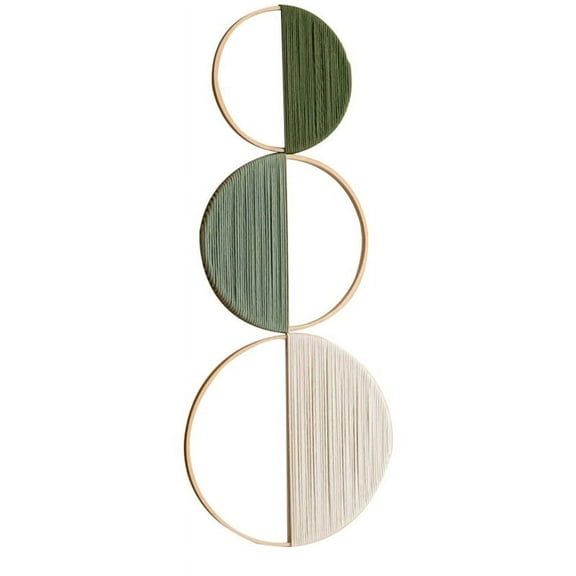 Bohemian Tapestry Wall Hanging Wall Decor Modern Farmhouse Apartment Decor Geometric Wooden Room Decor Green