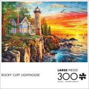 Buffalo Games - Large Piece - Rocky Cliff Lighthouse - 300 Piece Jigsaw Puzzle