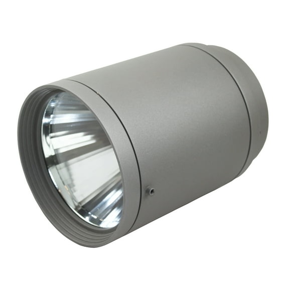 Bega 6053P Surface Mounted Ceiling Downlight Fluorescent Lamp Light Fixture Die-Cast Aluminum, Silve