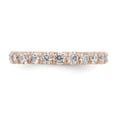 thumbnail image 3 of 14K Rose Gold Ring Band Eternity Diamond Round Polished U Shared Prong 2ct , Size 7, 3 of 4