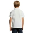thumbnail image 5 of Zfeel Kids Short Sleeve Polo Shirt, Button Closure Comfort Fabric Dailywear Tee, White, L, 5 of 5