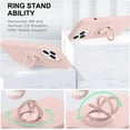 thumbnail image 2 of Designed for iPhone 13 Pro Case,[with Ring Stand][Support Magnetic Car Mount] [Anti-Scratch Microfiber Lining] Slim Shockproof Silicone Phone Case for iPhone 13 Pro 6.1 Inch - Pink Sand, 2 of 14