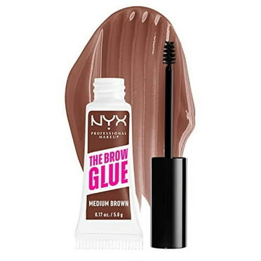 NYX Professional Makeup Brow Glue Eyebrow Gel - Medium Brown - 0.17 fl oz