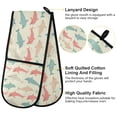 thumbnail image 4 of Dailycode Double Sided Oven Mitt with Loop Heat Resistant Kitchen Long Potholders 7" x 35" Cartoon Dolphins, 4 of 6