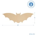 thumbnail image 3 of Wood Bat Cutouts 16 x 5-1/4  Inch, Pack of 50 Fall Unfinished Wood Cutouts to Paint and Display, DIY Halloween Décor, by Woodpeckers, 3 of 5