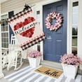 thumbnail image 4 of Valentines Day Flags for Outdoors 28x40 Double Sided Large Happy Valentine''s Day House Flags Burlap Farmhouse Rustic Welcome Decorative Holiday Flags for Porch Decor Outside Decoration Rose Heart, 4 of 6