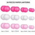 thumbnail image 2 of Juego de faroles de papel Zilue, 24 unidades, para bodas y fiestas de cumpleaños, 2 of 7