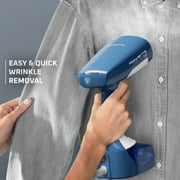 Rowenta X-Cel Easy Steam Handheld Garment Steamer, 1400 Watts, 5 oz Detachable Water Tank, Portable, 15-Second Heat Up, 8.5 ft Cord, Blue, DR7110U1