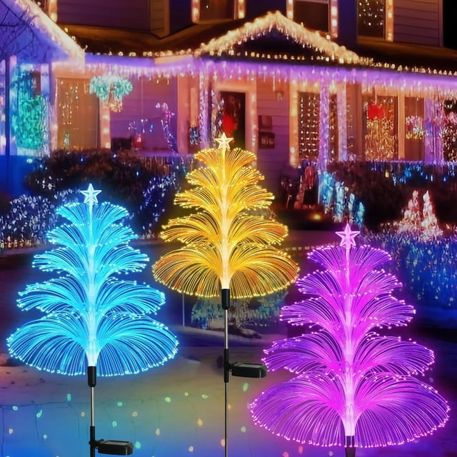 Solar LED Jellyfish Lights Outdoor Garden Decor Lawn Light 7 Color Change Waterproof Patio Yard Pathway Decor Solar Flowers Lamp