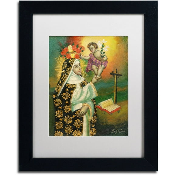 Trademark Fine Art "Mother and Child" Canvas Art by Masters Fine Art, White Matte, Black Frame