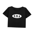 thumbnail image 3 of Camiseta corta para mujer, ropa de calle suave de verano, camiseta recortada para viaje, Camping, trabajo S, 3 of 7
