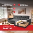 thumbnail image 4 of Sala, Sofá cama Maxim matrimonial con chaise longue, Altlas del Descanso color Gris oxford, 4 of 8