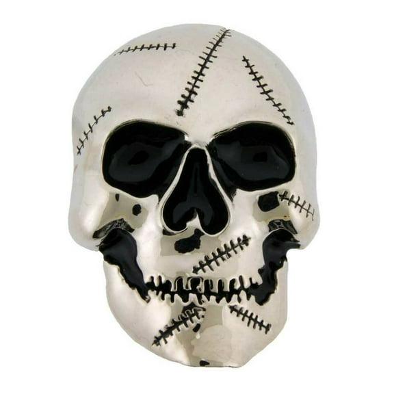 Skull Belt Buckle Men Silver Metal Injured Skull Gothic Halloween Party Costume New