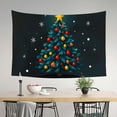 thumbnail image 2 of PRATYUS Christmas Tree Snowflake Naive Art Tapestry 100% Polyester Wall Art 60*40in, 2 of 5