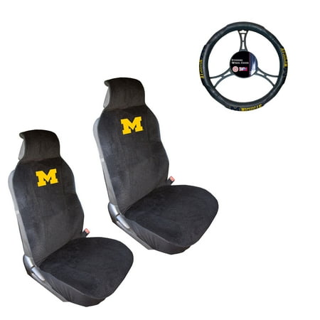 - Michigan Wolverines 2 Seat Covers And Wheel Cover