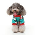 thumbnail image 3 of Skksst Christmas Pet Clothes Santa Clause Print Pajamas Jumpsuit Puppy Dog Xmas Costume, 3 of 7