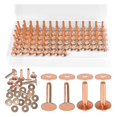 thumbnail image 1 of 154pcs Copper Rivets Compatible Leather, Leather Rivets, Pure Copper Rivets And Burrs Compatible Leather Work Jea-i, 1 of 5