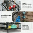 thumbnail image 4 of Outsunny Garden Tool Organizer with 14 Hooks, Yard Tool Tower Rack, Black, 4 of 10