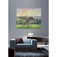 thumbnail image 2 of Wallhogs Pissarro The Church and Farm of Eragny (1895) Wall Mural, 2 of 2