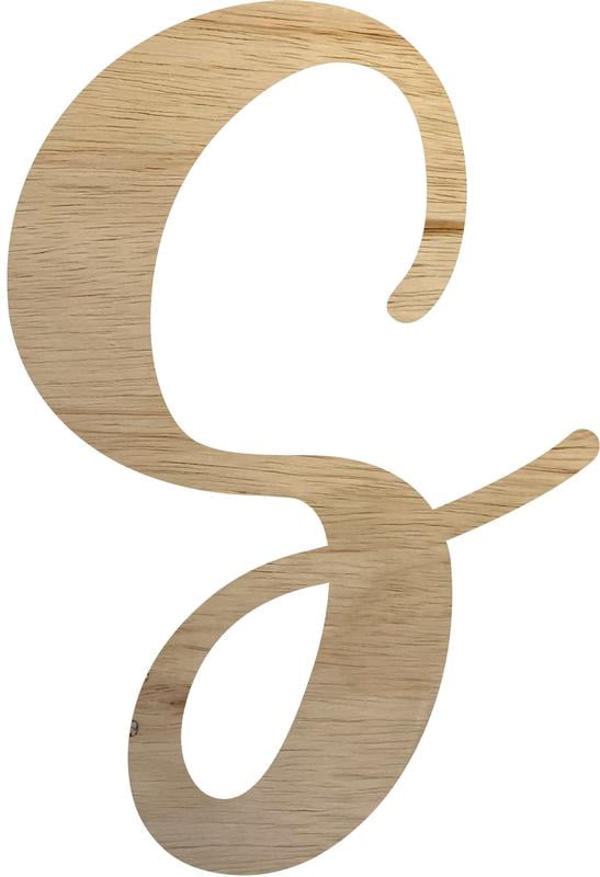Wood Craft Letter S, Unfinished 6'' Wooden Letter, Wall Hanging Décor