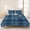 Blue, Indigo, Black, variant on 3 Pieces Queen Quilt Set,Dark Green Plaid Soft Bedding Sets with 1 Quilt & 2 Pillow Shams,Vintage Lattice Farmhouse Tartan Summer Bedspread Lightweight Coverlet Comforter for All Season